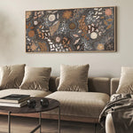 Waterhole Bush Tucker Dreaming, Style A, Burned Orange Tones, By Azeza Possum Wall Art Gioia-Local