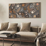 Waterhole Bush Tucker Dreaming, Style A, Burned Orange Tones, By Azeza Possum Wall Art Gioia-Local