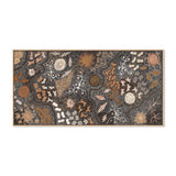 Waterhole Bush Tucker Dreaming, Style A, Burned Orange Tones, By Azeza Possum Wall Art Gioia-Local 80x40cm Framed Canvas Oak