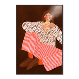 Woman With The Cup Of Tea, By Bea Muller Wall Art Gioia-Local 40x60cm Framed Canvas Black