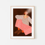 Woman With The Cup Of Tea, By Bea Muller Wall Art Gioia-Local 40x60cm Framed Poster Black