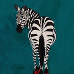 Zebra In Heels, By Sarah Manovski Wall Art Gioia-Local 40x60cm Framed Canvas Gold