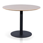 Ex Display - Scope Round Office Meeting Table - Natural with Black Base Meeting Table Sun Desk-Core