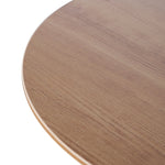 Ex Display - Scope Round Office Meeting Table - Natural with Black Base Meeting Table Sun Desk-Core