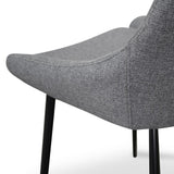 Ex Display - Alfie Fabric Dining Chair - Dark Grey Dining Chair Sendo-Core