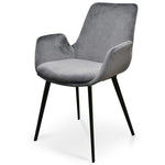 Ex Display - Alice Dining Chair - Dark Grey Velvet Dining Chair Sendo-Core