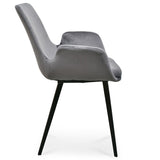 Ex Display - Alice Dining Chair - Dark Grey Velvet Dining Chair Sendo-Core