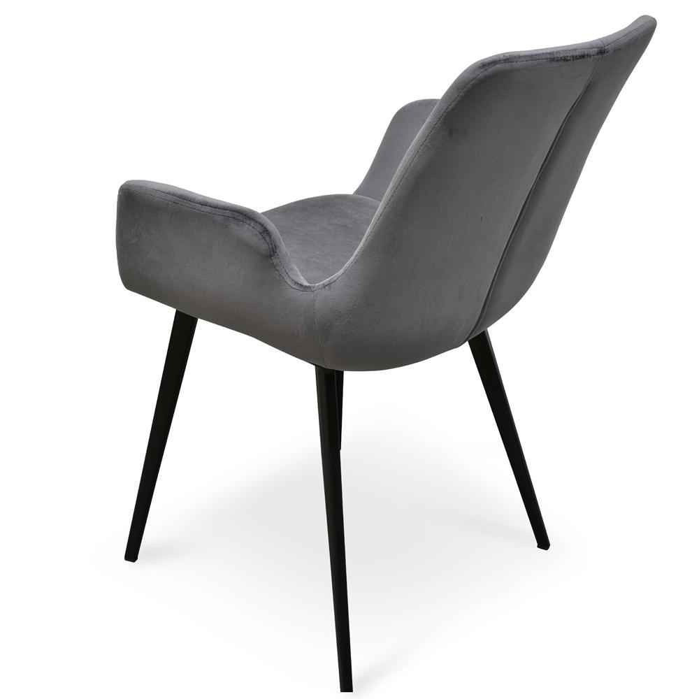 Ex Display - Alice Dining Chair - Dark Grey Velvet Dining Chair Sendo-Core