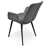 Ex Display - Alice Dining Chair - Dark Grey Velvet Dining Chair Sendo-Core