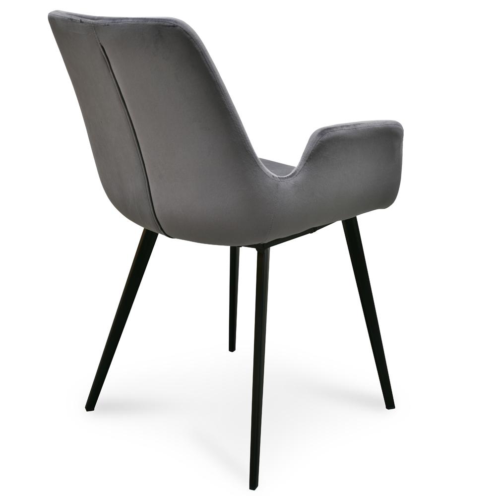 Ex Display - Alice Dining Chair - Dark Grey Velvet Dining Chair Sendo-Core