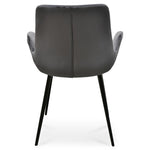 Ex Display - Alice Dining Chair - Dark Grey Velvet Dining Chair Sendo-Core