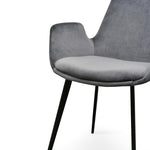 Ex Display - Alice Dining Chair - Dark Grey Velvet Dining Chair Sendo-Core