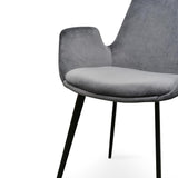 Ex Display - Alice Dining Chair - Dark Grey Velvet Dining Chair Sendo-Core