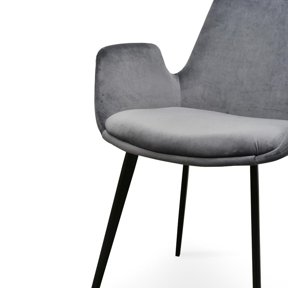 Ex Display - Alice Dining Chair - Dark Grey Velvet Dining Chair Sendo-Core