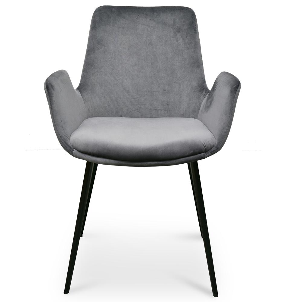 Ex Display - Alice Dining Chair - Dark Grey Velvet Dining Chair Sendo-Core