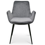 Ex Display - Alice Dining Chair - Dark Grey Velvet Dining Chair Sendo-Core