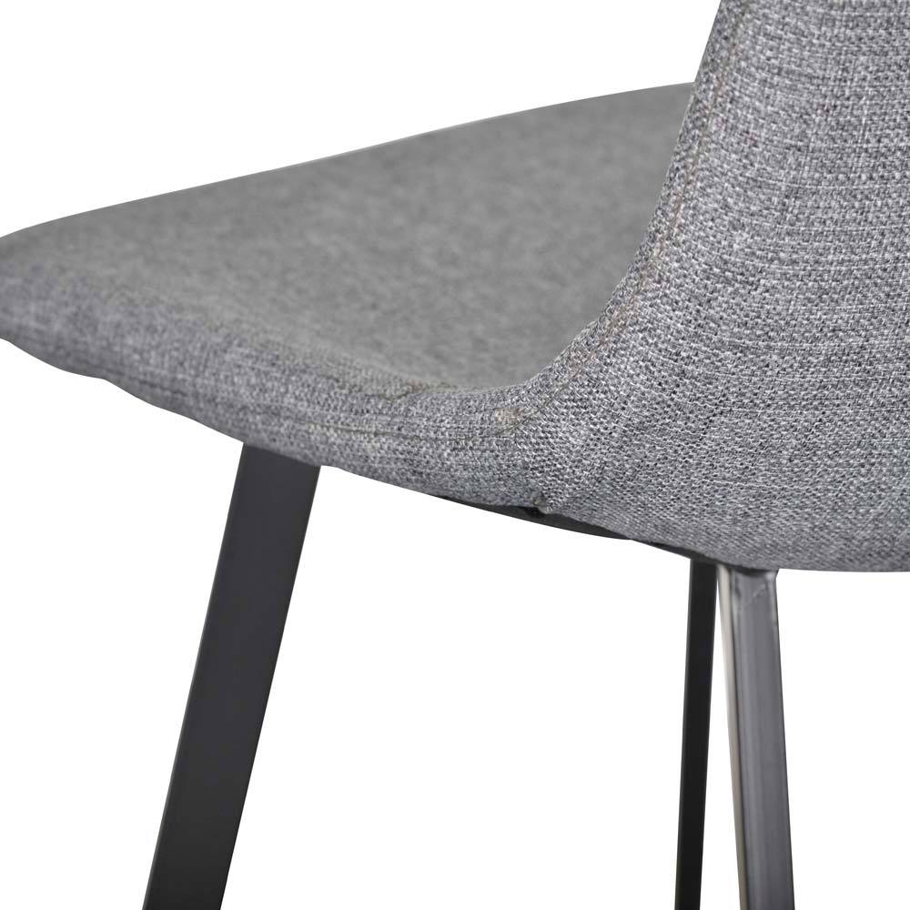 Ex Display - Duke 65cm Fabric Bar Stool - Dark Grey Bar Stool Sendo-Core   