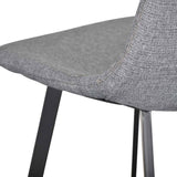 Ex Display - Duke 65cm Fabric Bar Stool - Dark Grey Bar Stool Sendo-Core   