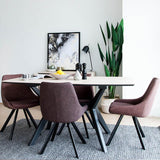 Set Of 2 - Jax Dining Chair in Dark Brown - FB - Last set Dining Chair Sendo-Core