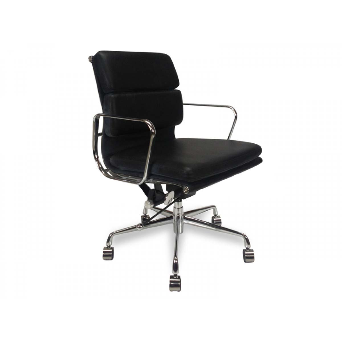 Ex Display - Ashton Low Back Office Chair - Black Leather Office Chair Yus Furniture-Core   