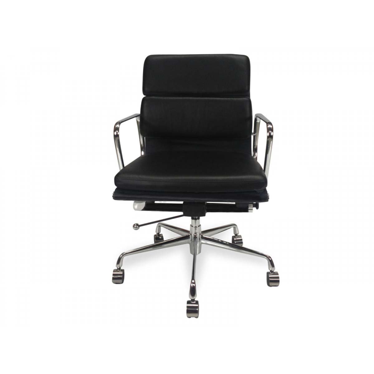 Ex Display - Ashton Low Back Office Chair - Black Leather Office Chair Yus Furniture-Core   