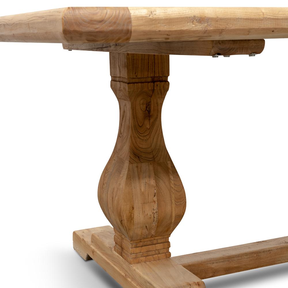 Ex Display - Titan Reclaimed 2.4m ELM Wood Dining Table - Rustic Natural Dining Table Reclaimed-Core   