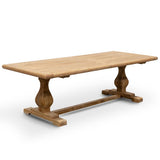 Ex Display - Titan Reclaimed 2.4m ELM Wood Dining Table - Rustic Natural Dining Table Reclaimed-Core   