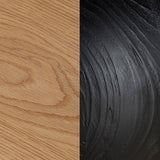 Maxine 100cm Round Travertine Coffee Table - Black Coffee Table Nicki-Core