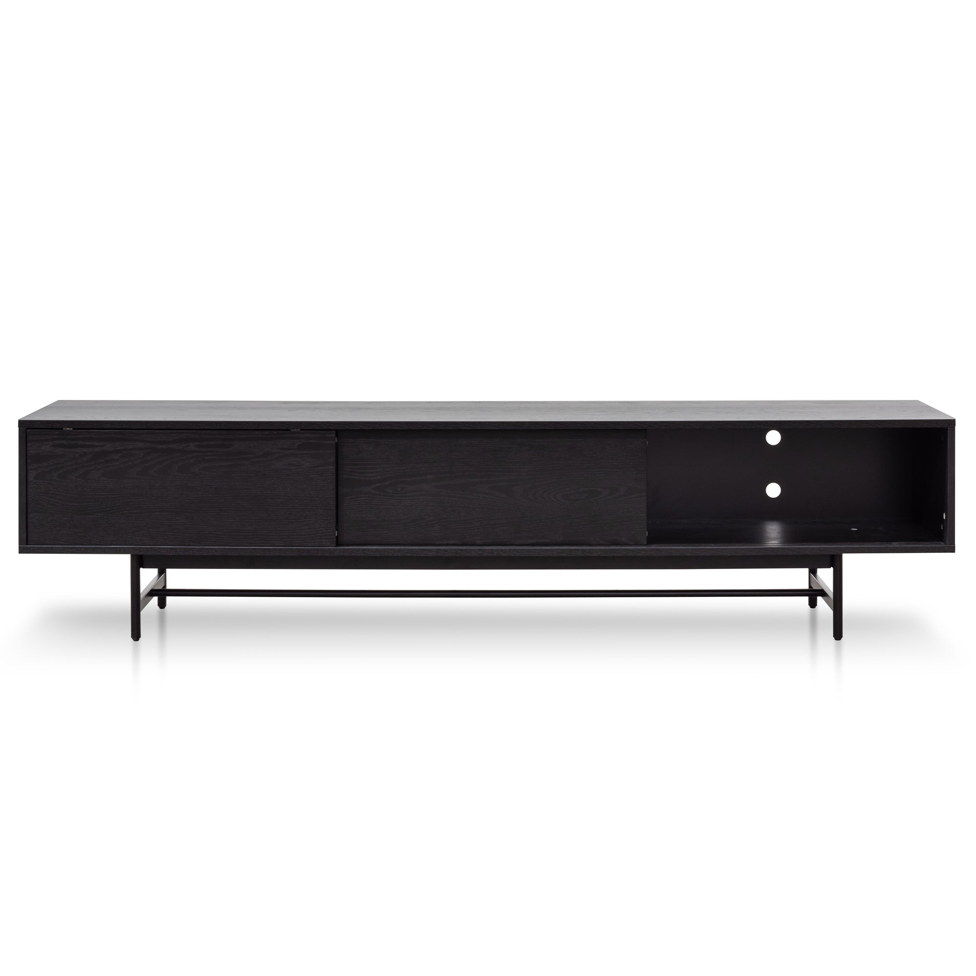 Christie 2.1m Wooden TV Entertainment Unit - Full Black TV/Entertainment Unit KD-Core
