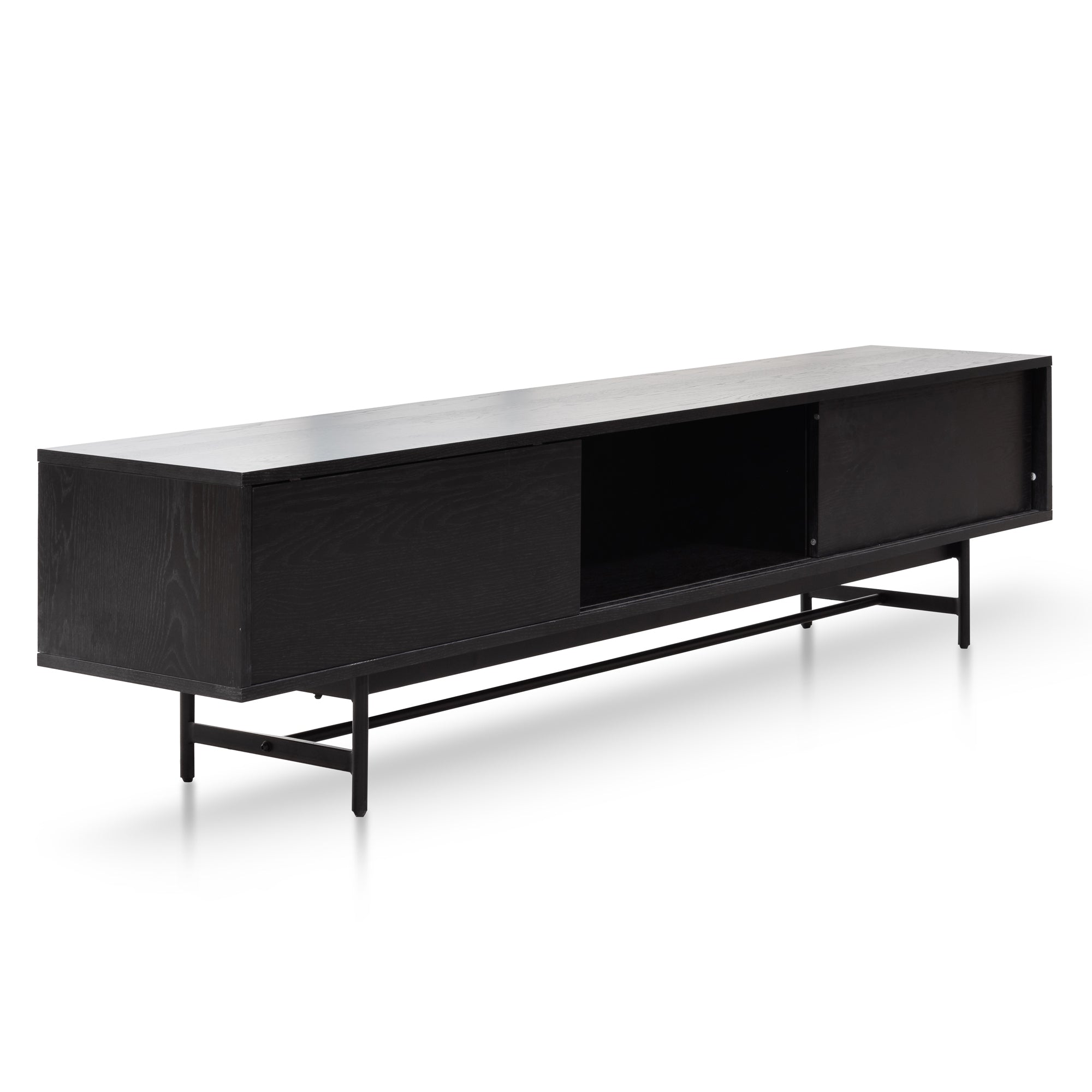 Christie 2.1m Wooden TV Entertainment Unit - Full Black TV/Entertainment Unit KD-Core