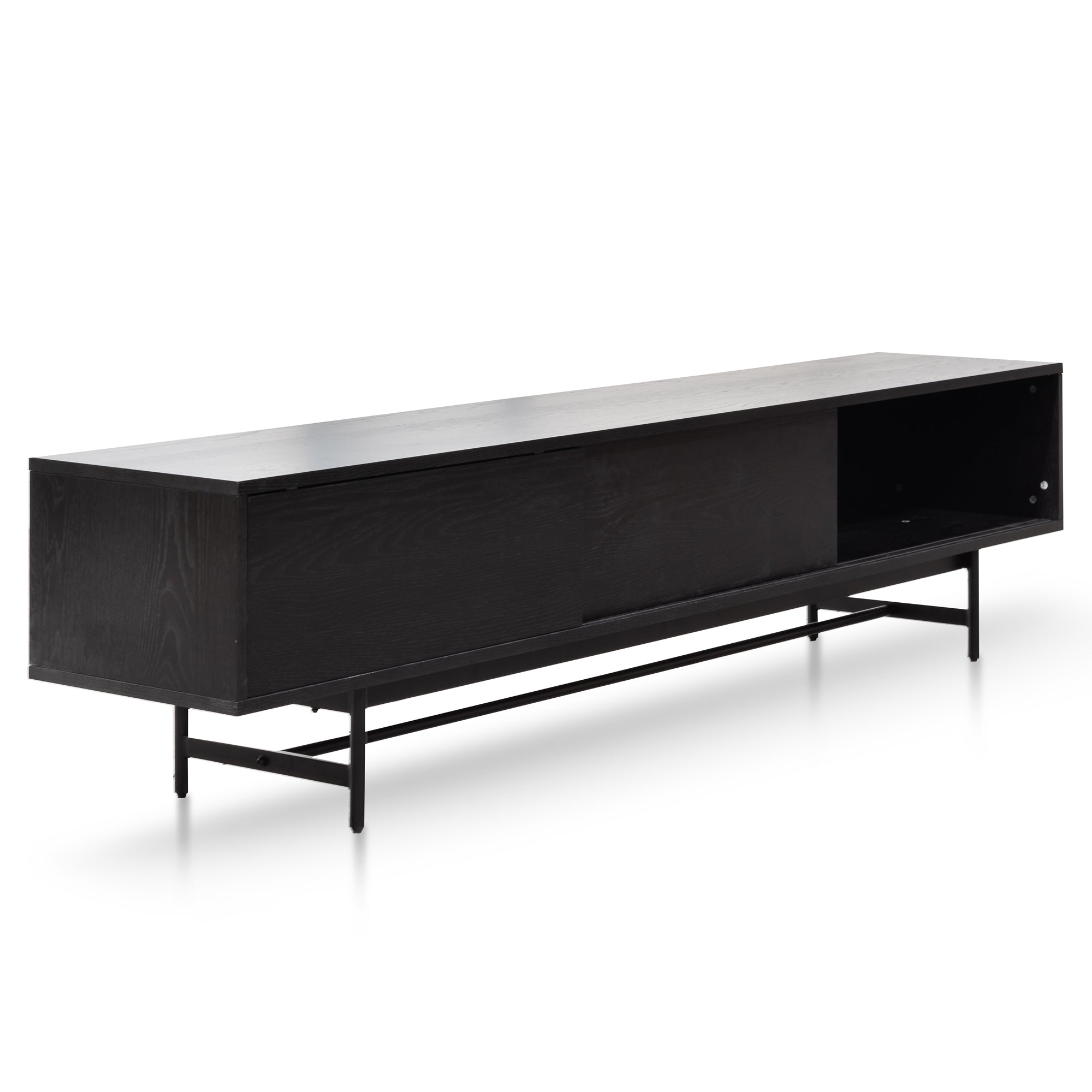 Christie 2.1m Wooden TV Entertainment Unit - Full Black TV/Entertainment Unit KD-Core