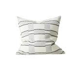 Lorenzo 50cm Mid-Scale Check Cushion Cushion Weave-Local Lorenzo Shadow Polyester