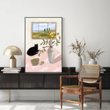 A Cat And Olives, by Lia Nell Wall Art Gioia-Local