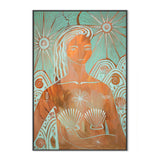 Amazonite Mermaid, By Amanda Skye Wall Art Gioia-Local 40x60cm Framed Canvas Black