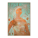 Amazonite Mermaid, By Amanda Skye Wall Art Gioia-Local 40x60cm Framed Canvas Oak