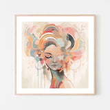 Aria Blossom, By Bella Eve Wall Art Gioia-Local 50x50cm Framed Poster Black