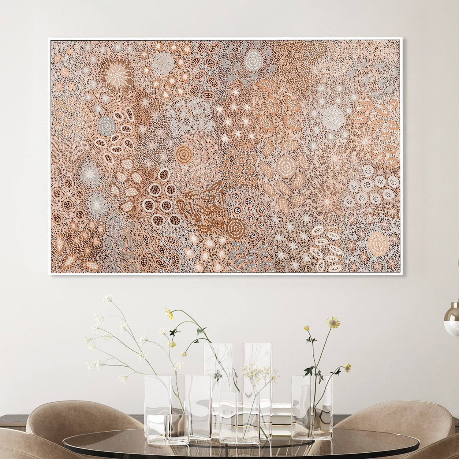 Body Painting Ceremony, Mocha Tones, By Azeza Possum Wall Art Gioia-Local