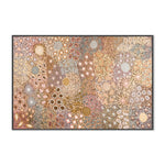 Body Painting Ceremony, Peachy Tones, By Michelle Possum Nungurrayi Wall Art Gioia-Local 40x60cm Framed Canvas Black