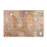 Body Painting Ceremony, Peachy Tones, By Michelle Possum Nungurrayi Wall Art Gioia-Local 40x60cm Framed Canvas White