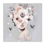 Boho Blue, By Bella Eve Wall Art Gioia-Local 50x50cm Framed Canvas White