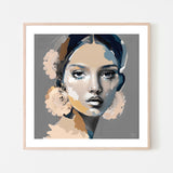Bonnie, By Bella Eve Wall Art Gioia-Local 50x50cm Framed Poster Black