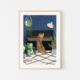 Cheetah Composer, By Sarah Manovski Wall Art Gioia-Local 40x60cm Framed Poster Black