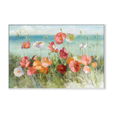 Coastal Poppies Light, By Danhui Nai Wall Art Gioia-Local 40x60cm Framed Canvas White