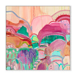 Coloured Oasis, By Belinda Stone Wall Art Gioia-Local 50x50cm Framed Canvas White