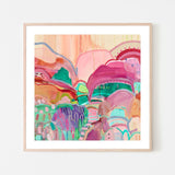 Coloured Oasis, By Belinda Stone Wall Art Gioia-Local 50x50cm Framed Poster Black