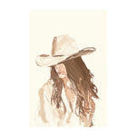 Cowgirl Neutral, By Lady Hana Wall Art Gioia-Local 40x60cm Framed Canvas Gold