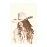 Cowgirl Neutral, By Lady Hana Wall Art Gioia-Local 40x60cm Framed Canvas Gold