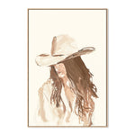 Cowgirl Neutral, By Lady Hana Wall Art Gioia-Local 40x60cm Framed Canvas Oak