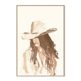 Cowgirl Neutral, By Lady Hana Wall Art Gioia-Local 40x60cm Framed Canvas Oak
