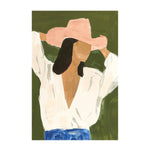 Faceless Cowgirl, By Lady Hana Wall Art Gioia-Local 40x60cm Framed Canvas Gold